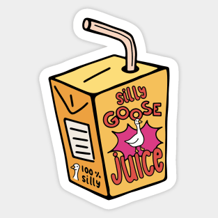 Silly Goose Juice Retro Yellow Sticker